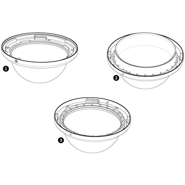 Bosch Large Clear High-Resolution Bubble for Autodome In-Ceiling Cameras - Euro Security Systems