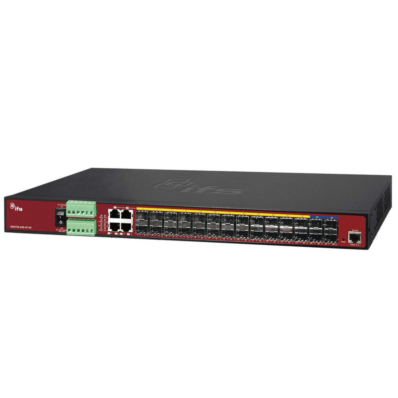 IFS 24-Port Gigabit Fiber Switch w/4 10G SFP+ - Euro Security Systems